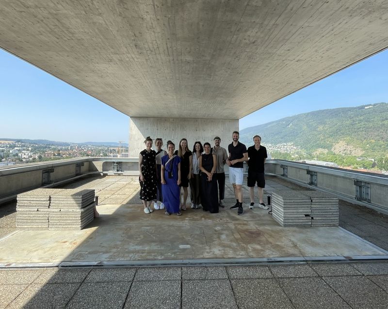 <p> Team Skop auf der Dachterrasse des Kongresshauses Biel</p>